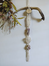 Load image into Gallery viewer, Selenite - Clear Quartz - Mica Blade and Labradorite Floral Wall Strand