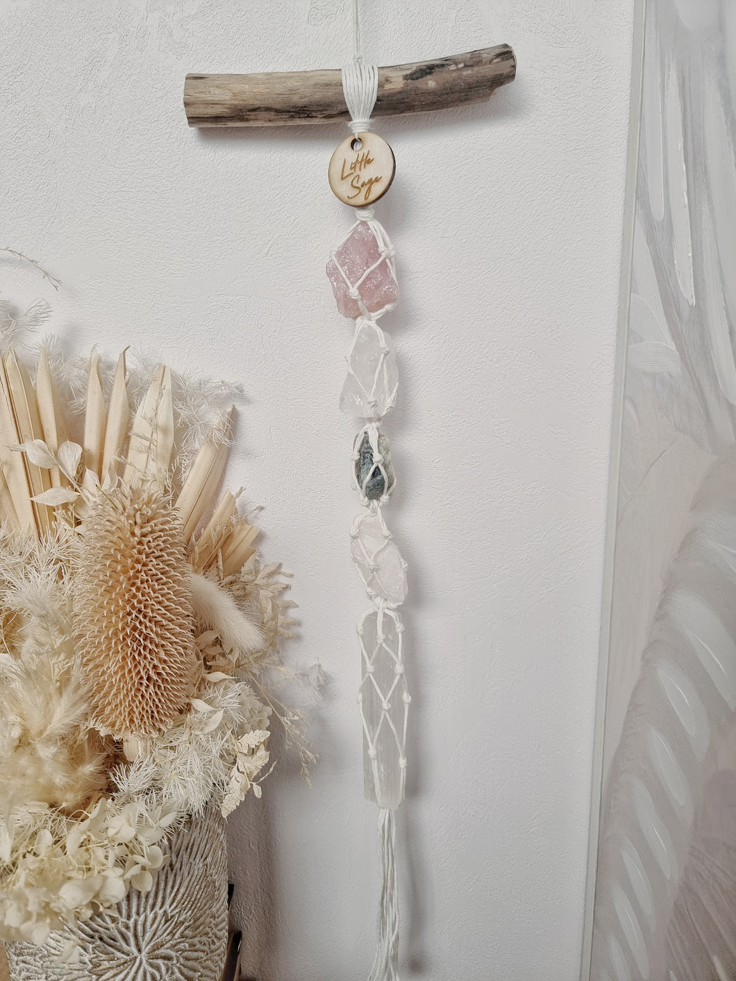 Rose Quartz - Clear Quartz - Golden Beryl - White Calcite - Selenite