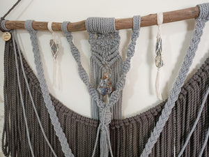 Blue Kyanite - Sodalite Large Macrame Wall Hanging