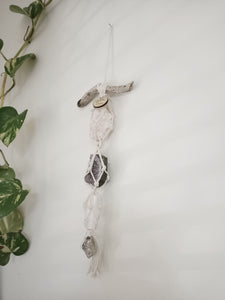 Rose Quartz - Amethyst -Selenite and Fluorite Wall Strand