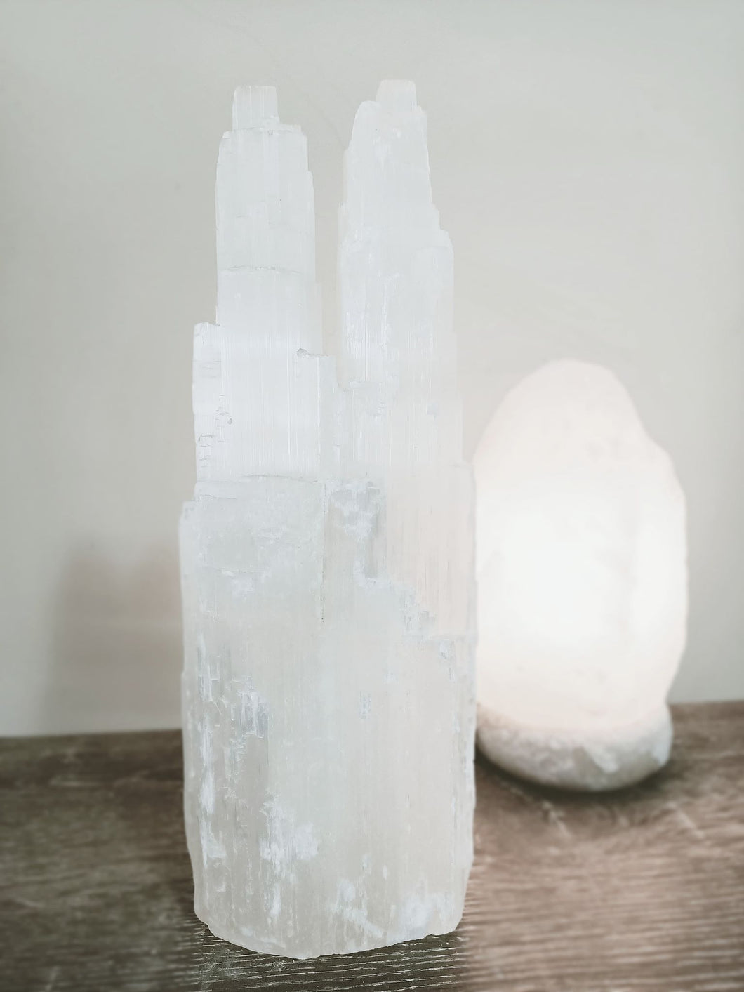 Twin Selenite Tower - Medium