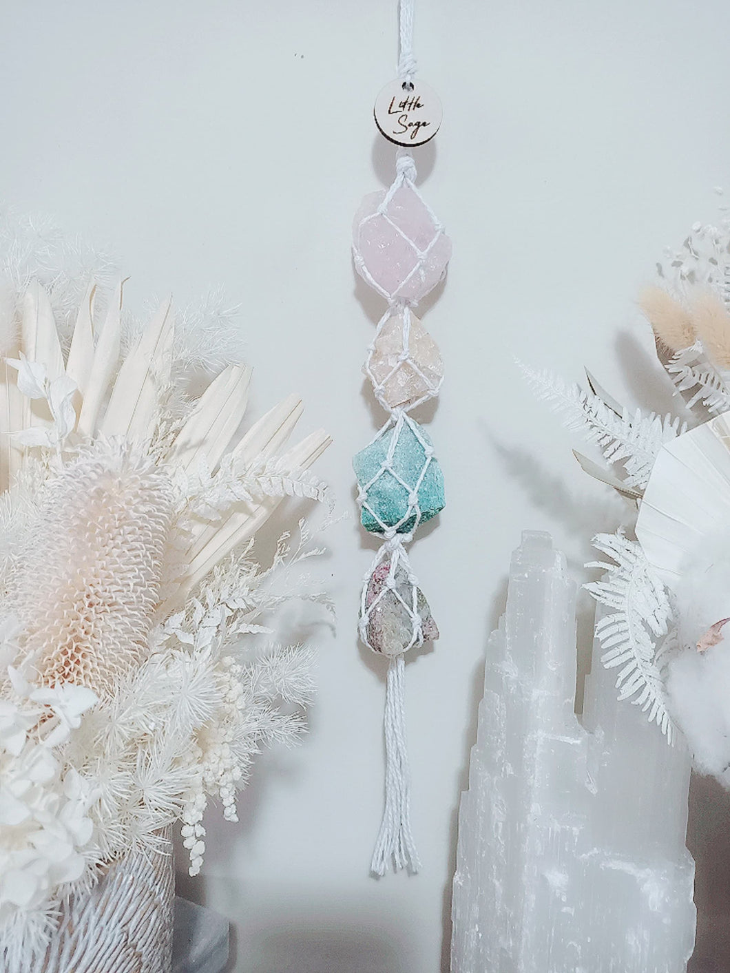 Rose Quartz - Calcite - Aventurine - Pink Tourmaline Petite Droplet