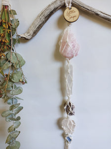 Rose Quartz - Selenite - Labradorite - Clear Quartz and Kyanite Wall Strand.