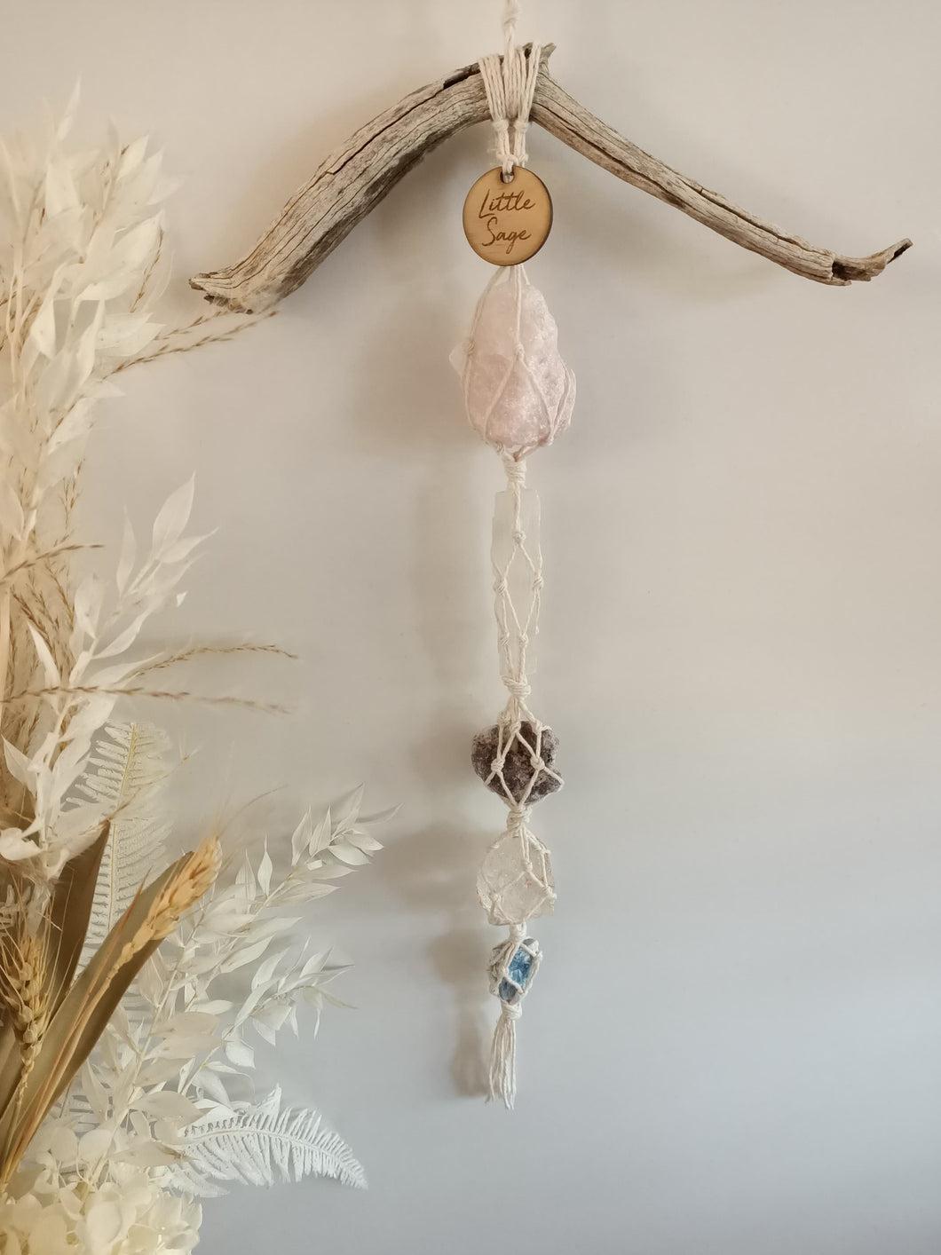 Rose Quartz - Selenite - Labradorite - Clear Quartz - Blue Kyanite
