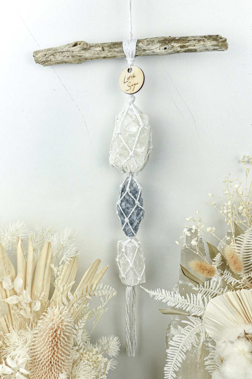 Clear Quartz Cluster - Blue Calcite - Selenite