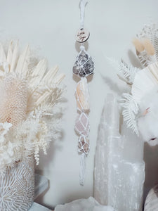 Lepidolite - Calcite - Rose Quartz - Cream Moonstone Petite Droplet