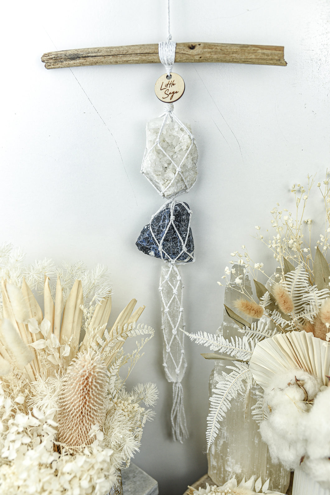 Clear Quartz - Sodalite - Selenite