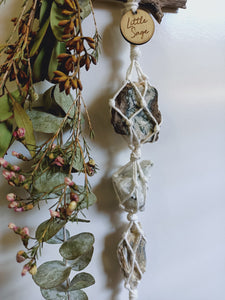 Kyanite - Moonstone and Tree Agate Wall Strand