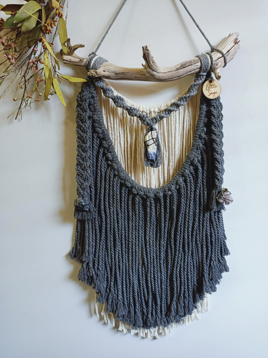 Sodalite - Amethyst and Lepidolite Wall Hanging