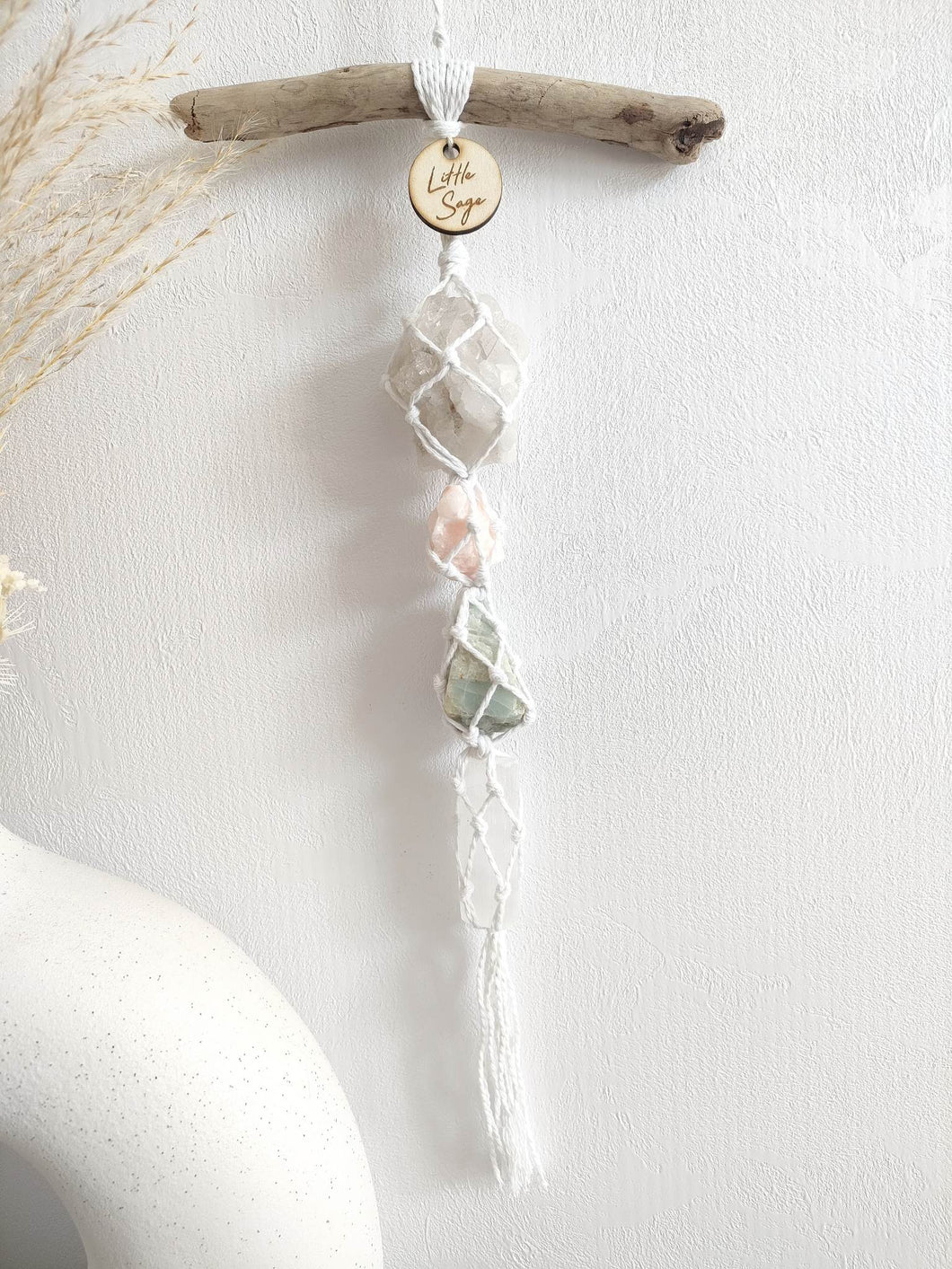 Clear Quartz - Peach Calcite - Golden Beryl - Selenite