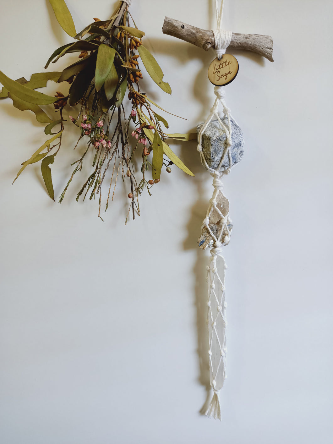 Sodalite - Kyanite and Selenite Rod Wall Strand