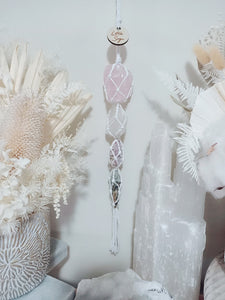 Rose Quartz - White Calcite - Tanzurine - Golden Beryl Petite Droplet