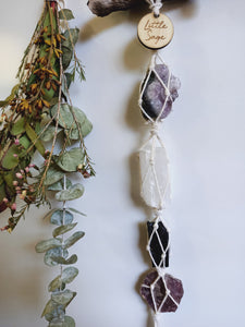 Black Tourmaline - Selenite - Amethyst and Mica Blade