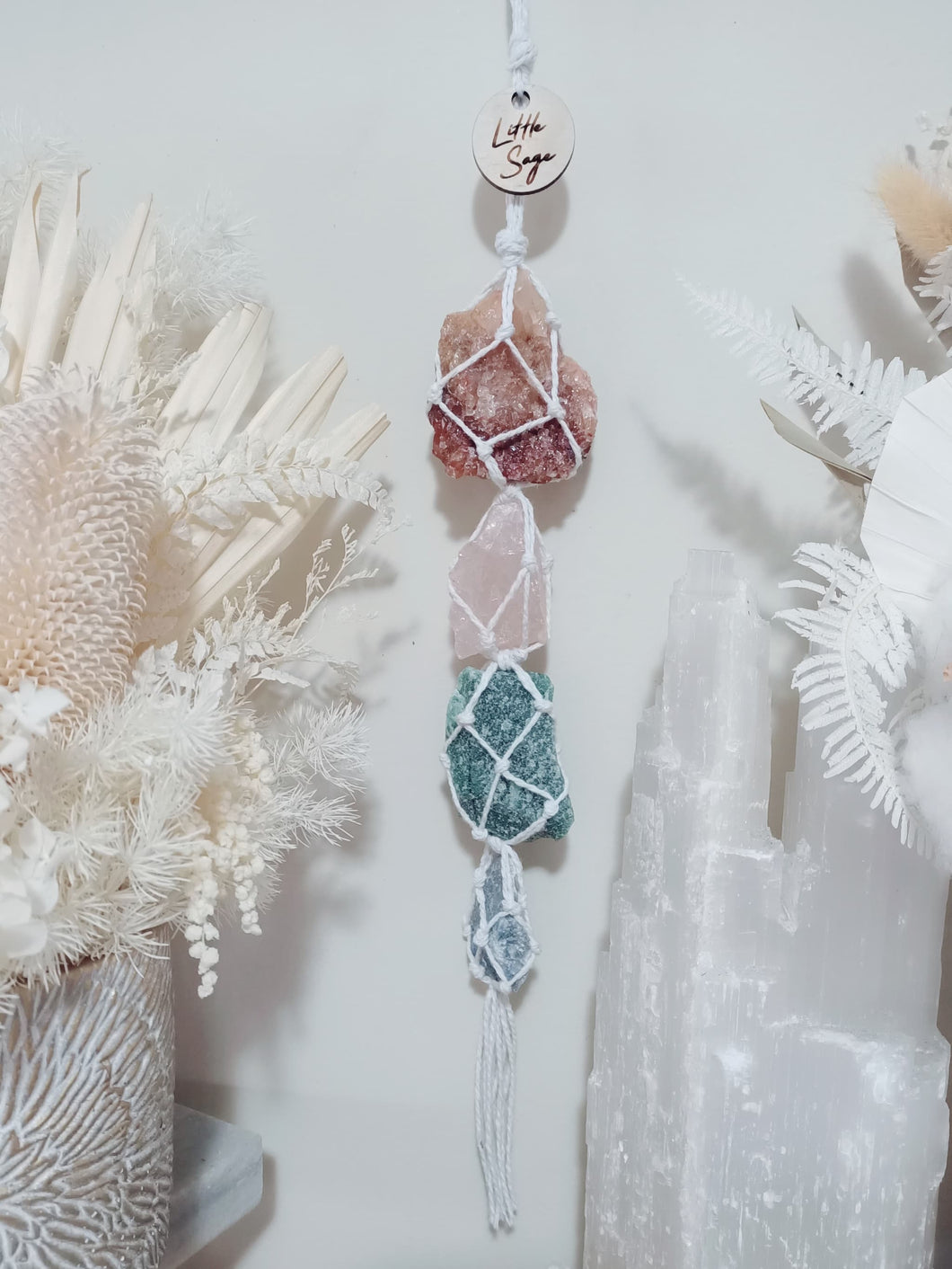 Calcite - Rose Quartz - Aventurine - Blue Quartz Petite Droplet