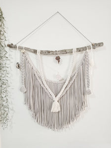 Rose Quartz - Agate Geode - Smokey Quartz Wall Hanging