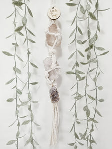 Tangerine Quartz - Lepidolite - Amethyst Strand Hanging