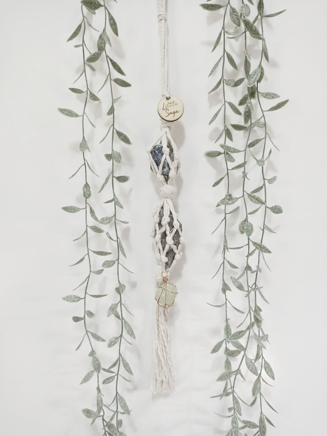 Sodalite - Blue Kyanite - Green Calcite Strand Hanging