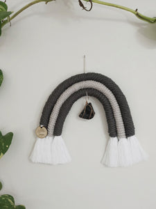 Black Tourmaline Macrame Rainbow