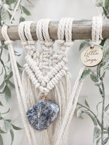 Sodalite - Honey Calcite Mini Macrame