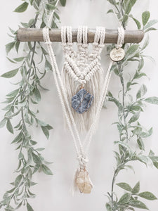 Sodalite - Honey Calcite Mini Macrame