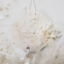 Load image into Gallery viewer, Clear Quartz - Rose Quartz - Moonstone Line Art Botanical
