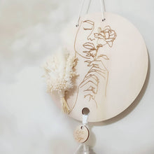 Load image into Gallery viewer, Clear Quartz - Selenite - Rose Quartz Line Art Botanical
