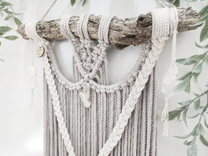 Clear Quartz - Selenite - Smokey Quartz Wall Hanging