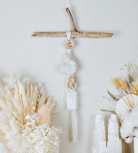 Clear Quartz - Calcite - Selenite