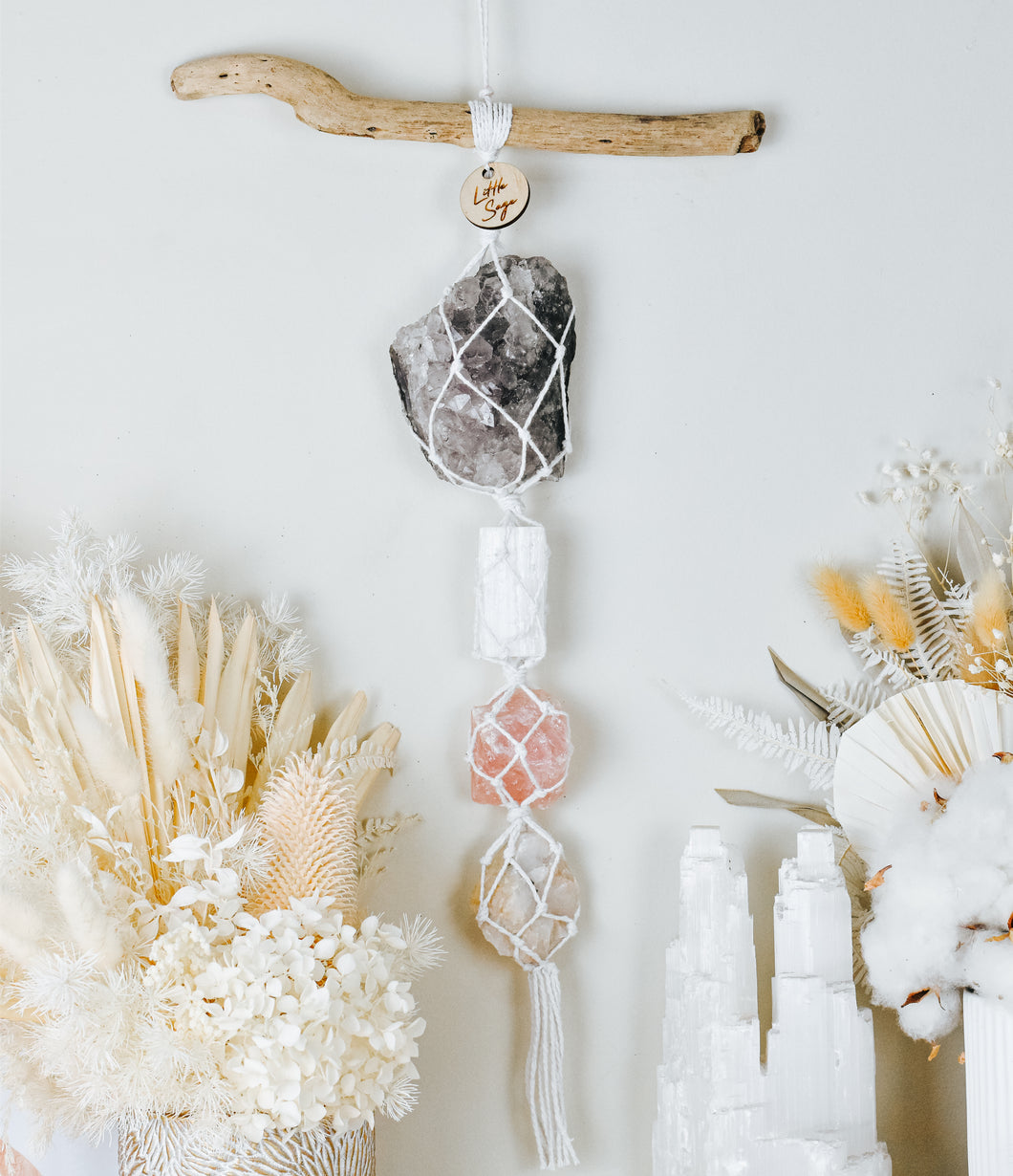 Amethyst - Selenite - Rose Quartz - Green Tourmaline