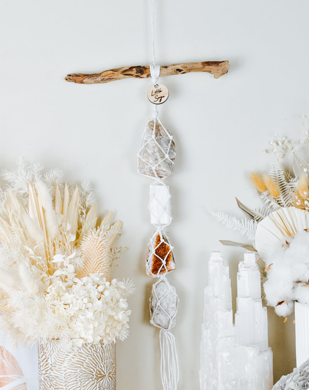 Cream Moonstone - Selenite - Citrine - Rainbow Moonstone