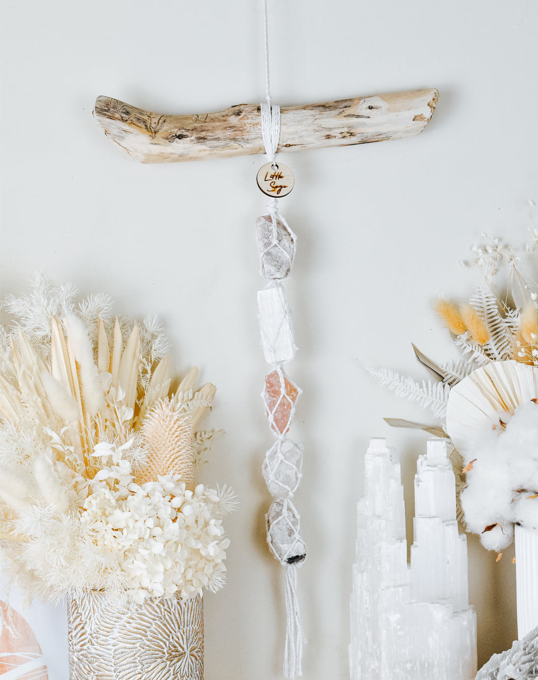 Pink Amethyst  - Selenite - Rose Quartz -  Clear Quartz - Moonstone