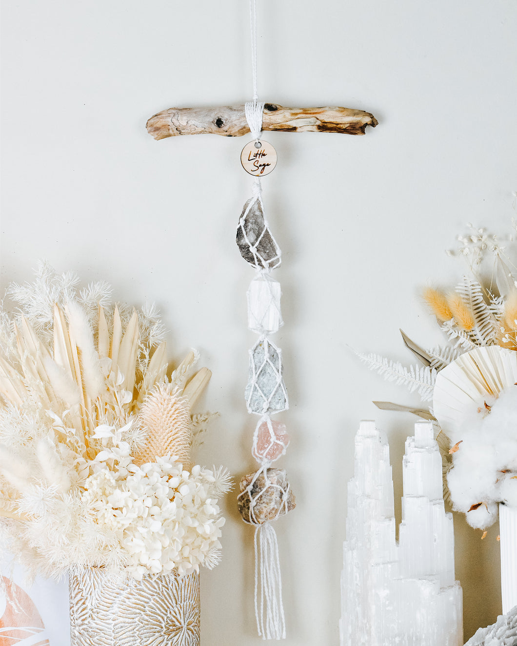 Amethyst - Selenite - Golden Beryl - Rose Quartz - Cream Moonstone