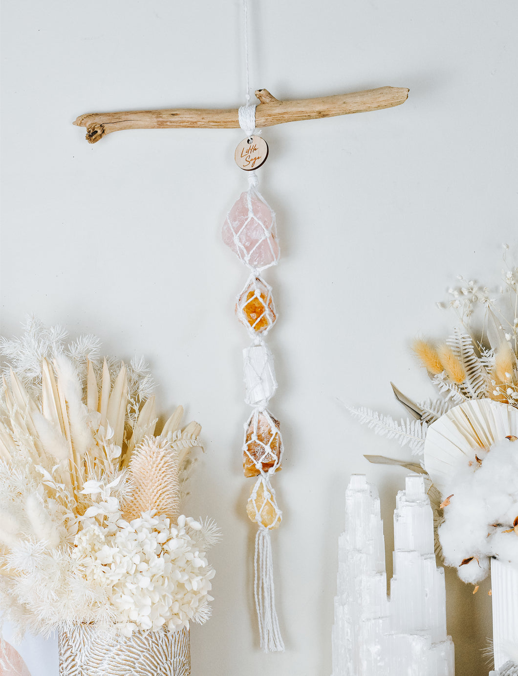 Rose Quartz - Citrine - Selenite - Honey Calcite - Orange Calcite