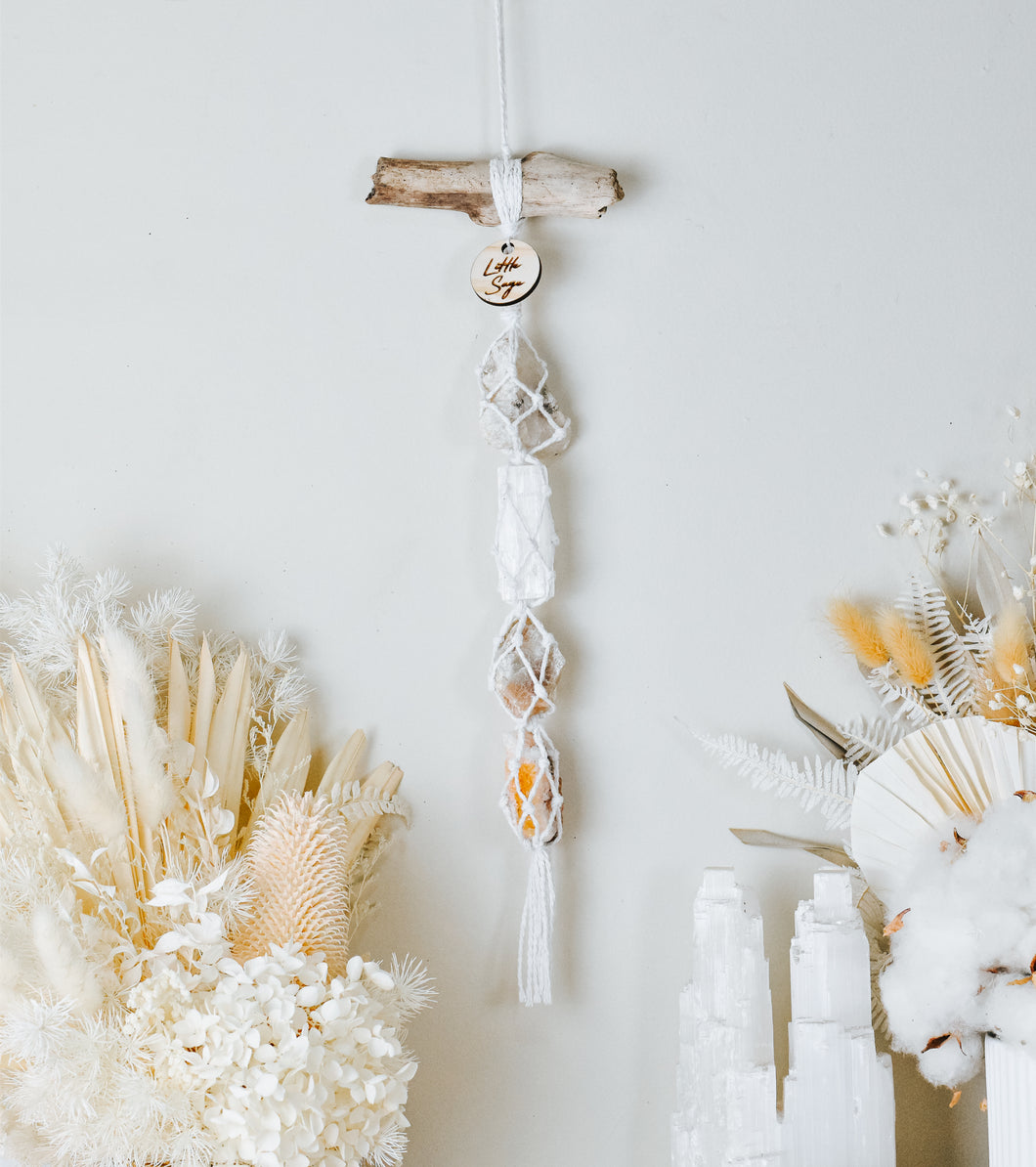 Green Tourmaline - Selenite - Cream Moonstone - Citrine