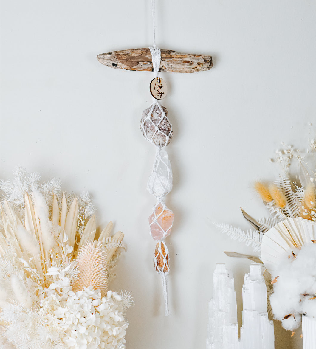 Lepidolite - Clear Quartz - Rose Quartz - Calcite