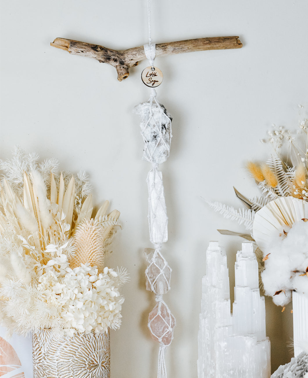 Moonstone - Selenite - Clear Quartz - Rose Quartz