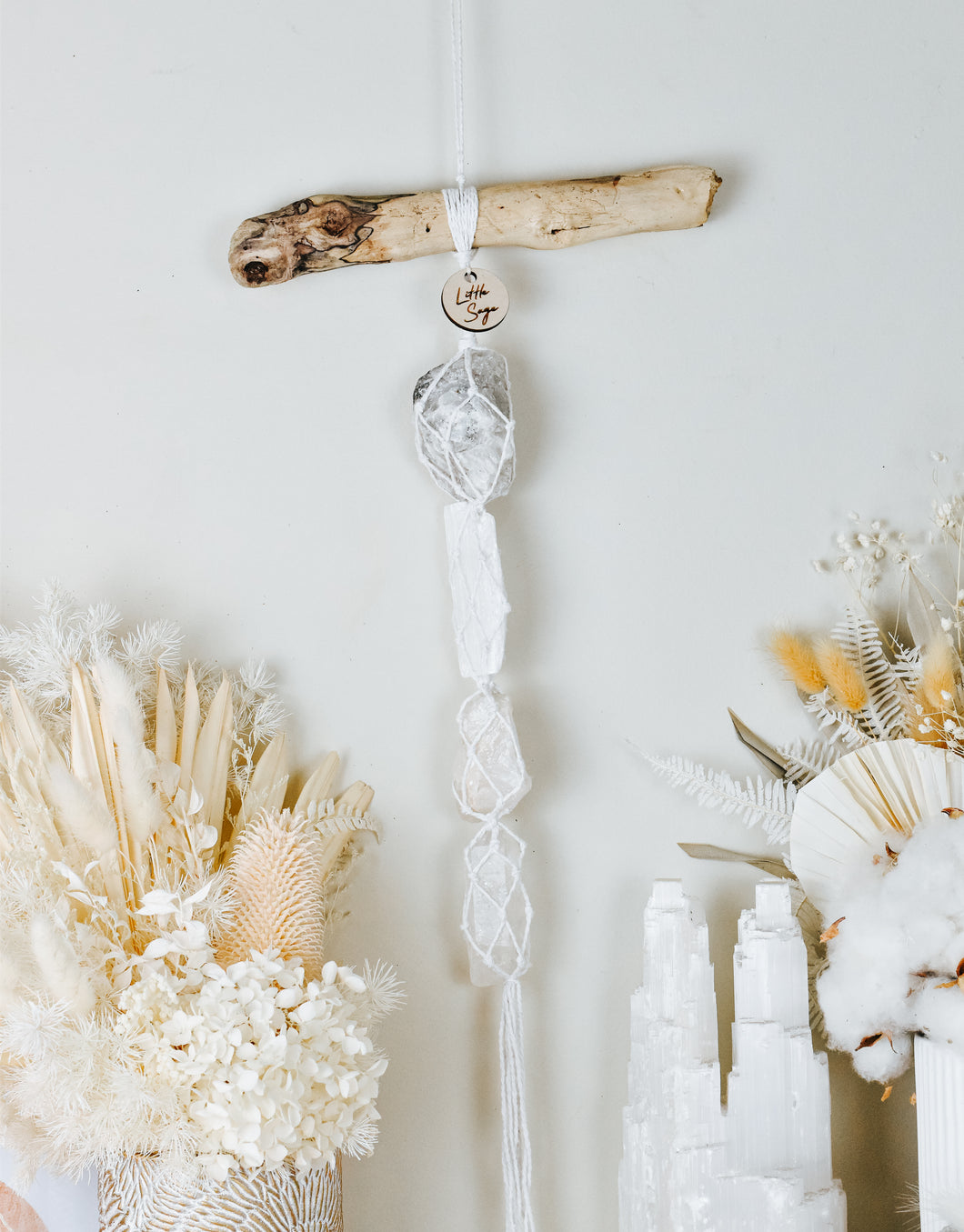 Moonstone - Selenite - Green Tourmaline - Clear Quartz Generator