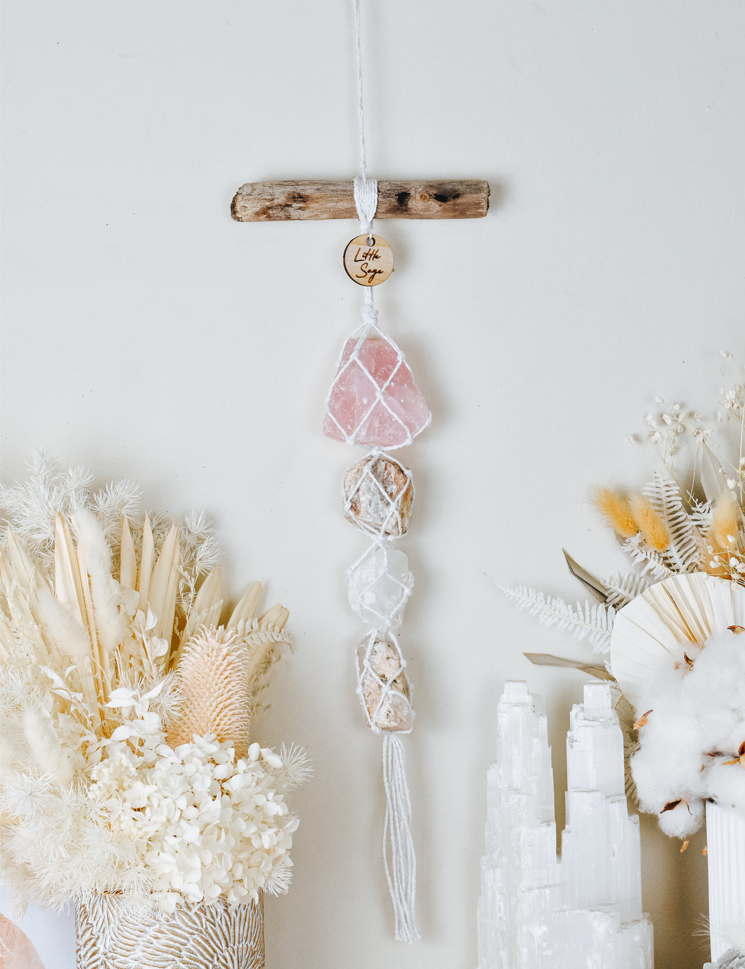 Rose Quartz - Cream Moonstone - Clear Quartz - Green Tourmaline