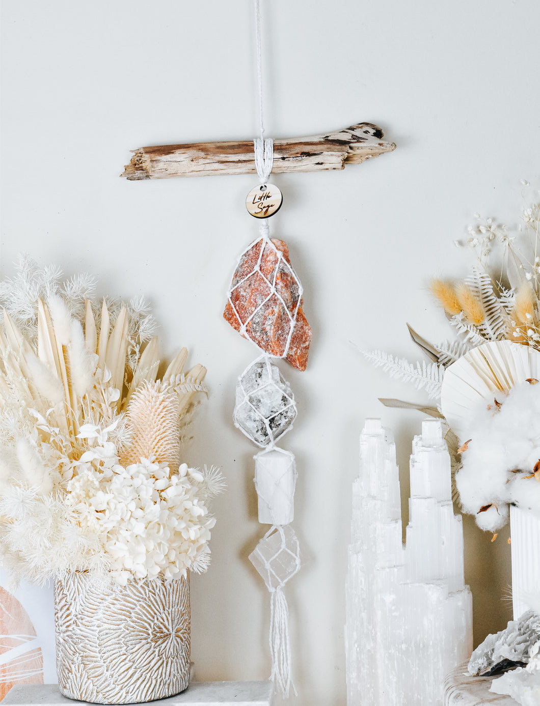 Orange Calcite - Moonstone - Selenite - Calcite