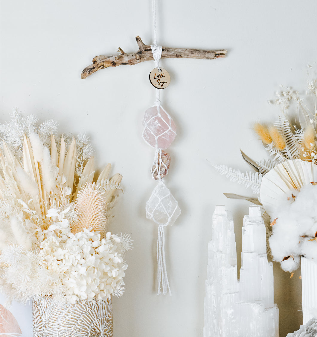 Rose Quartz - Tanzurine - White Calcite