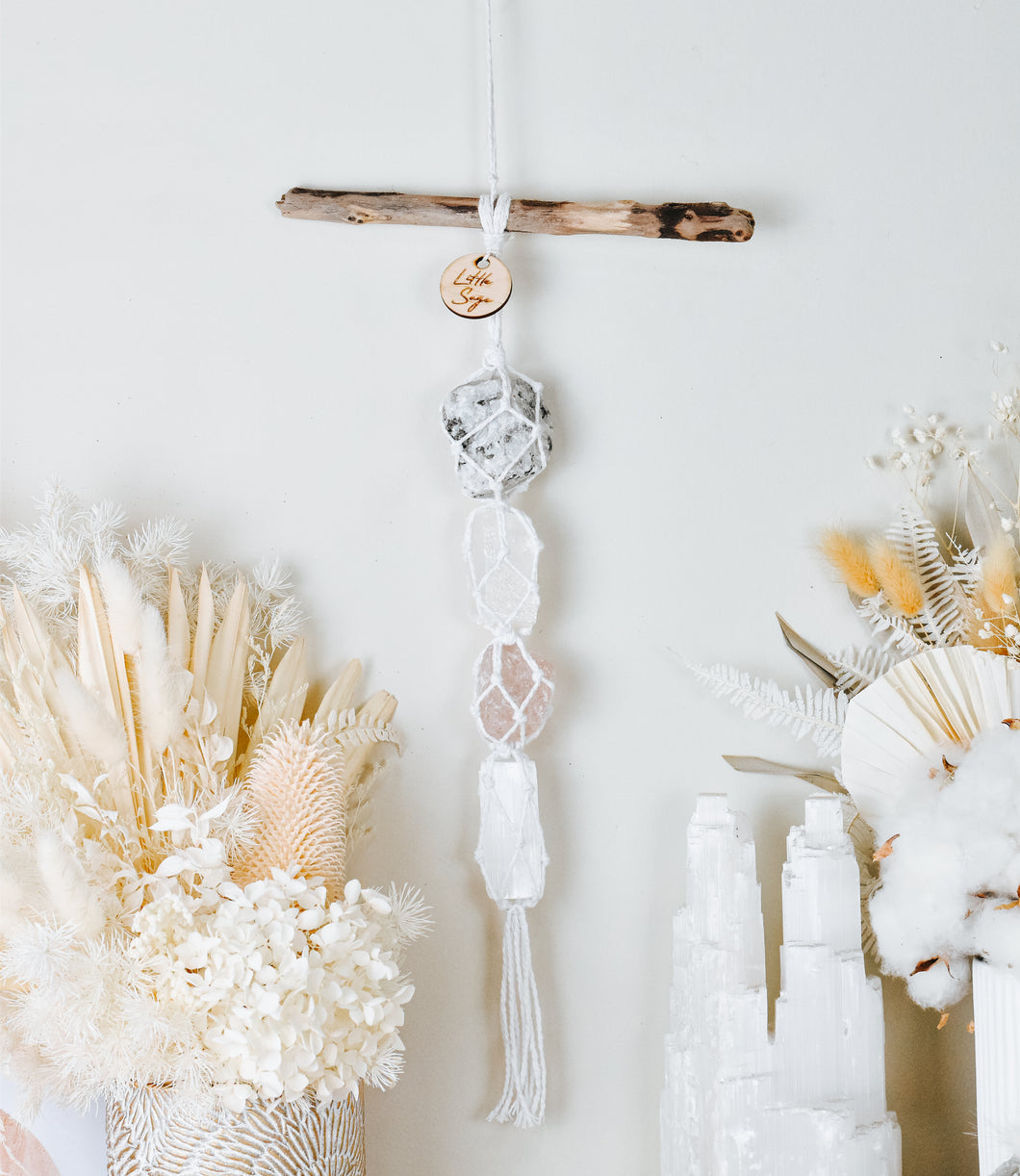 Moonstone - Calcite  - Rose Quartz - Selenite