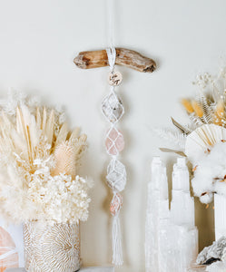 Green Tourmaline - Rose Quartz - Clear Quartz - Sunstone