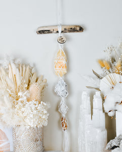 Orange Calcite - Moonstone - Clear Quartz - Honey Calcite