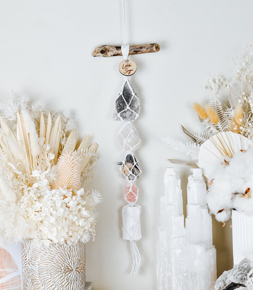 Amethyst - White Calcite - Kyanite - Rose Quartz - Selenite