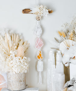 Clear Quartz - Rose Quartz - Citrine - Selenite Botanical Range