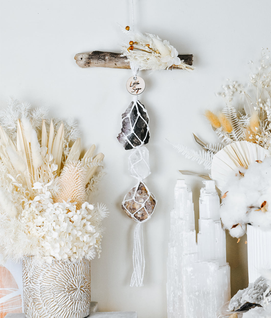 Amethyst Cluster - Clear Quartz - Lepidolite Botanical Range