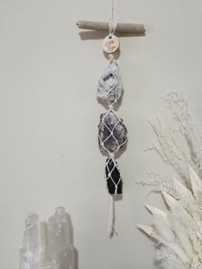 Green Tourmaline - Amethyst - Black Tourmaline