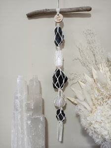 Rainbow Hematite - Selenite - Black Tourmaline- Clear Quartz - Black Obsidian