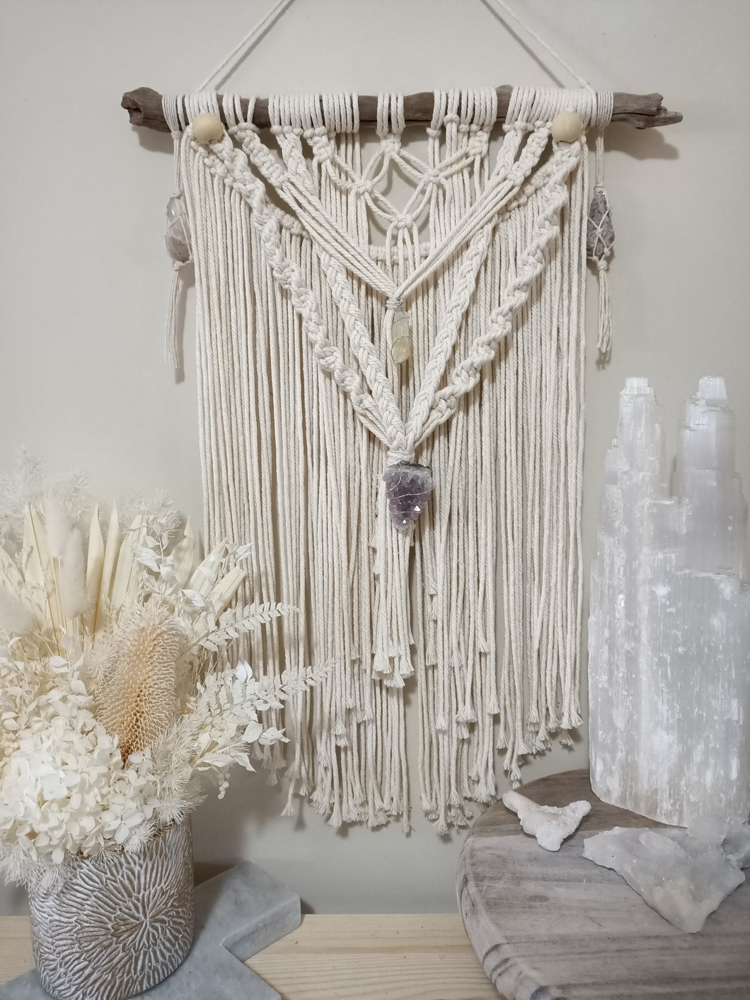 Amethyst - Green Calcite - Labradorite - Clear Quartz