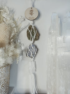Birth Flower + Crystal Wall Hanging